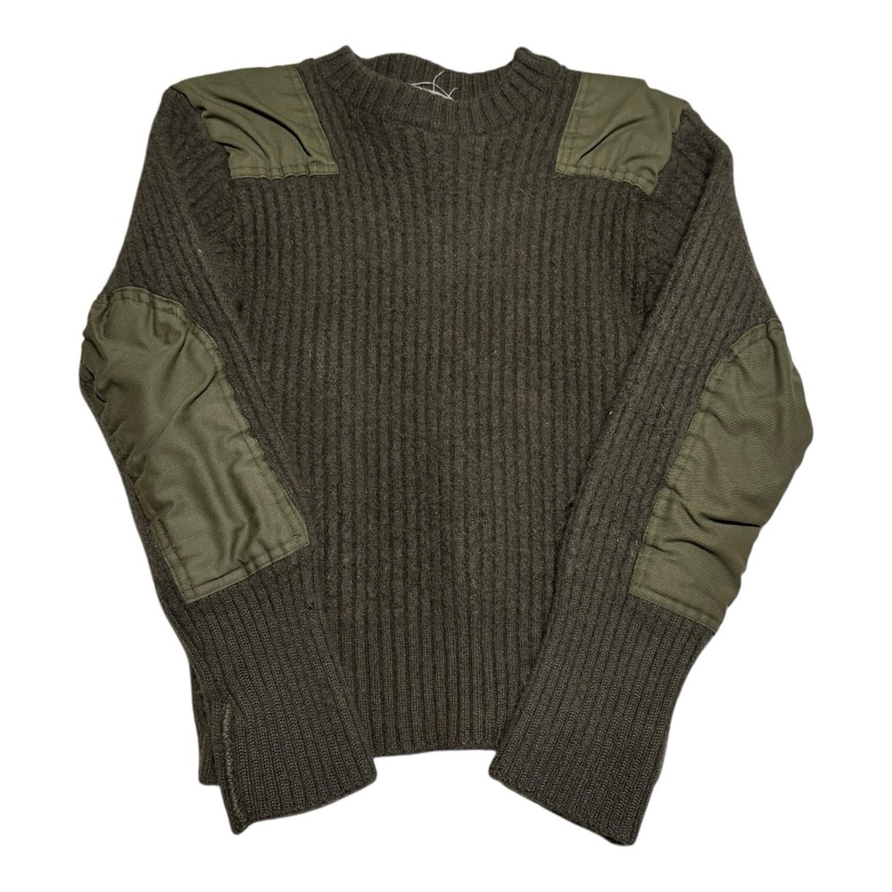 British Army Commando 100% Wool Sweater Green Military Women's Size 3‎